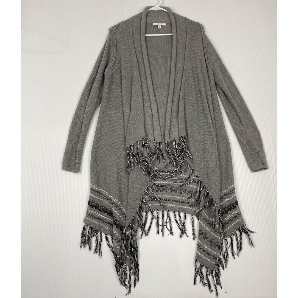 Cabi Style 974 Prairie Wrap Open Front Cardigan Sweater‎ With Fringe Size XS